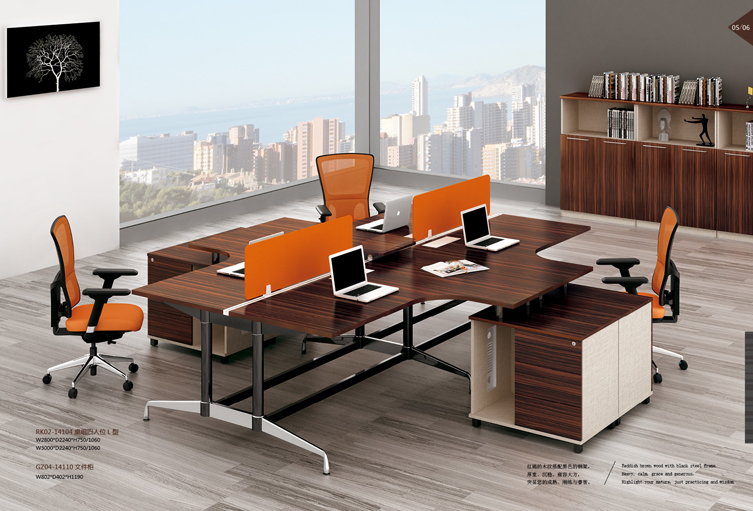 美耐家具 辦公家具辦公桌 簡(jiǎn)約現(xiàn)代屏風(fēng)組合職員桌 電腦桌椅