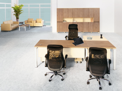 美耐家具大班臺(tái)辦公桌老板桌時(shí)尚簡(jiǎn)約現(xiàn)代電腦桌組合