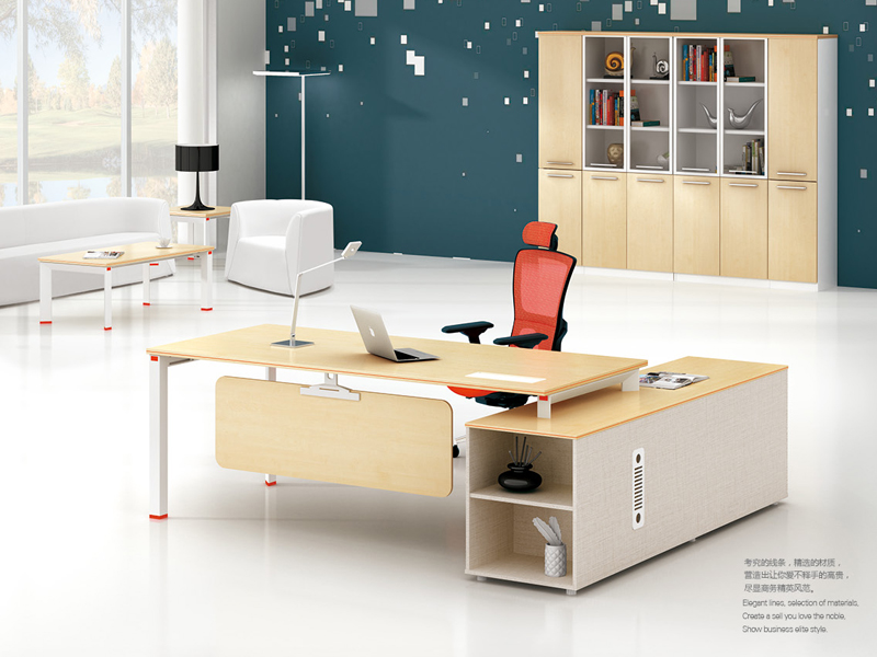 美耐家具 簡約辦公家具老板桌 中班臺經(jīng)理桌 主管桌班臺 簡約現(xiàn)代板式家具