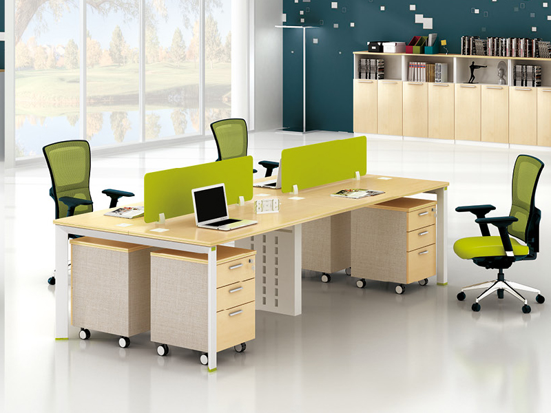 美耐家具 辦公桌 職員辦公桌電腦桌 多人組合隔斷屏風(fēng)4人雙人工作位可定制