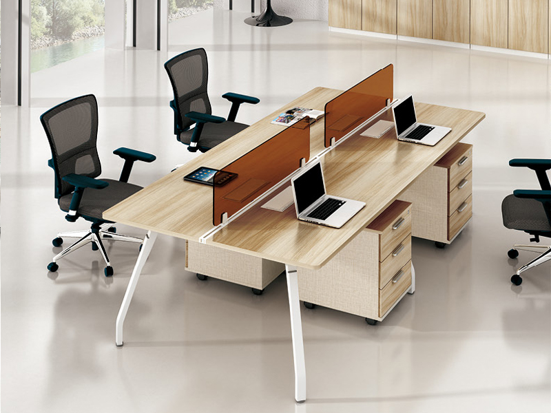 美耐家具 簡(jiǎn)約時(shí)尚現(xiàn)代屏風(fēng)辦公桌員工桌組合工作位4人職員桌